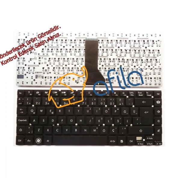 Packard Bell 904ir07c0u Notebook Klavye / Siyah - TR - Muadil ürün görseli 1