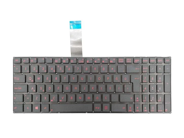 Asus X550JX X550J X550VL Klavyesi - Siyah - Kırmızı Harfli ürün görseli 1