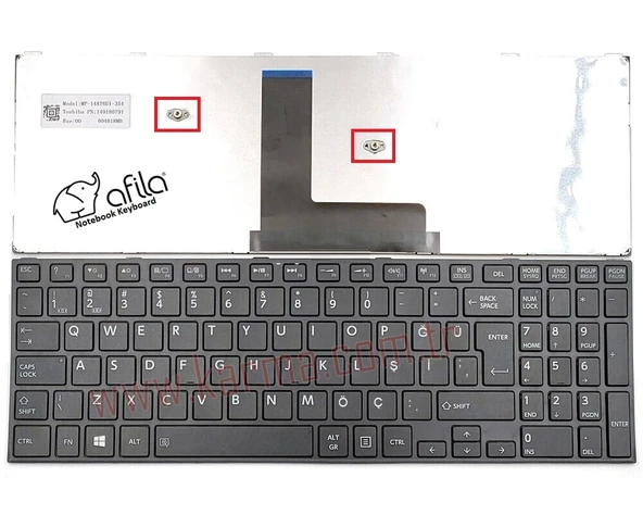 Toshiba Satellite C50-B-15C Notebook Klavyesi - Siyah-TR- Çerçeveli Tip ürün görseli 1