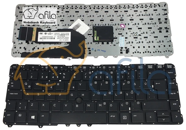 Hp 736658-BB1 Notebook Klavyesi - Siyah - TR / Çerçevesiz - Resim 2