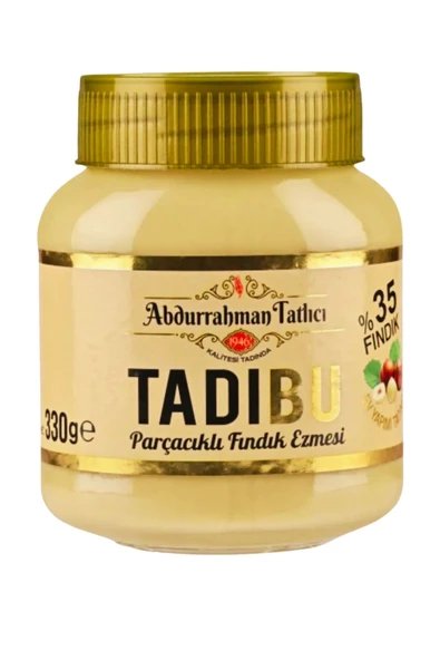 TADIBU-PARCACIKLI FINDIK KREMASI-330 gr (%35 FINDIK)(KORUYUCU EMULGATOR TRANS YAG ICERMEZ) ürün görseli 1