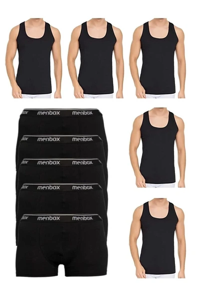 10 Parça Atlet Ve Boxer Takımı 5 Boxer 5 Atlet ürün görseli 1