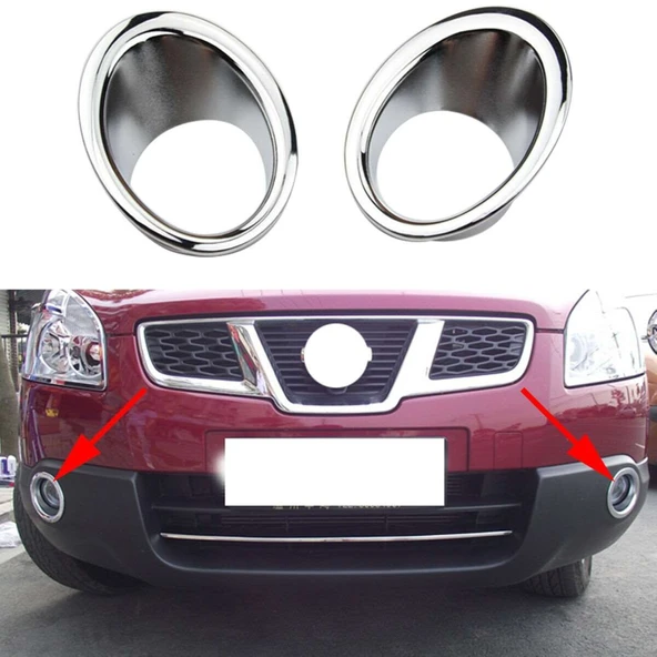 Nissan Qashqai Uyumlu 2006 2009 Sis Lambası Kaplama Krom ürün görseli 1