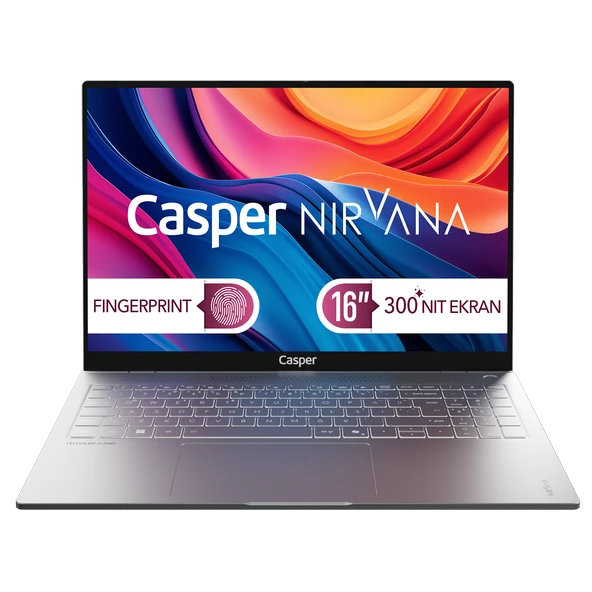 Casper Nirvana S100 16" 300NIT Series 2 Intel Core 5-210H 16GB DDR5 RAM 1TB NVME SSD Freedos Laptop S100.210H-BF00X-G-F ürün görseli 1