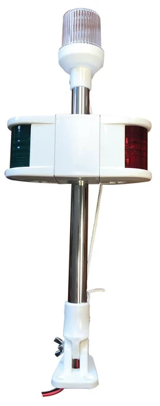 TEKNE İÇİN IŞIKLI KOMBİNE BAYRAK DİREĞİ 40 CM AMPÜL 12V LED ürün görseli 1