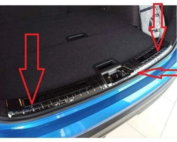 Nissan Qashqai Uyumlu 2006 2013 Arka Tampon Eşiği Krom ürün görseli 1