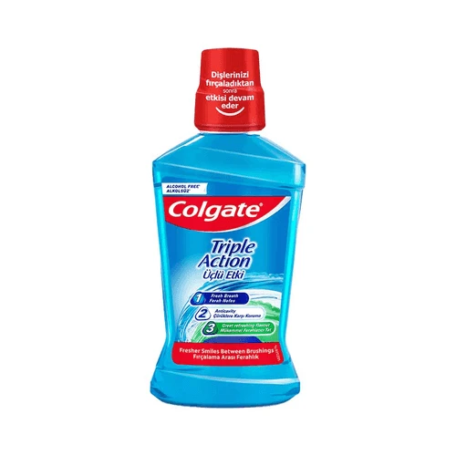 Colgate Triple Action Üçlü Etki Ağız Bakım Suyu 500 ml 4 Adet ürün görseli 1