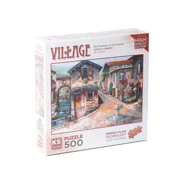 Ks Games Puzzle VillageThe Fountain 500 Parça K.20068 0685 ürün görseli 1