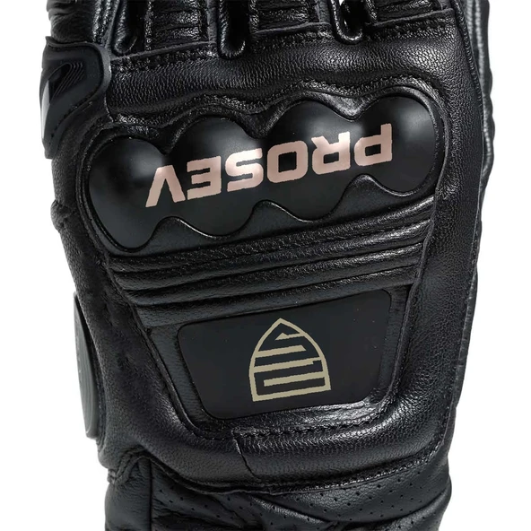 PROSEV GL60 CARBON TİTANTUM DERİ ELDİVEN SİYAH - Resim 3
