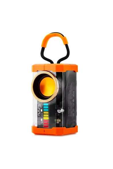 EXENAR  Yüksek Bas ve Tiz Kablosuz Bluetooth Hoparlör LED Işık Android Apple Uyumlu Taşınabilir Mini Speaker ürün görseli 1