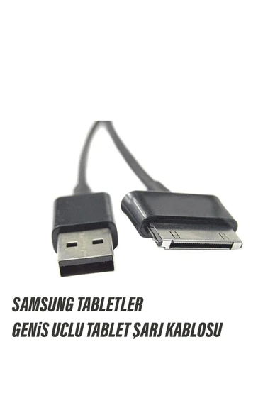 EXENAR  Samsung Galaxy Tab P1000 P3100 P5100 P5110 P6200 P6800 P7300 P7500 N8000 -n8010 Tablet Şarj Kablosu ürün görseli 1