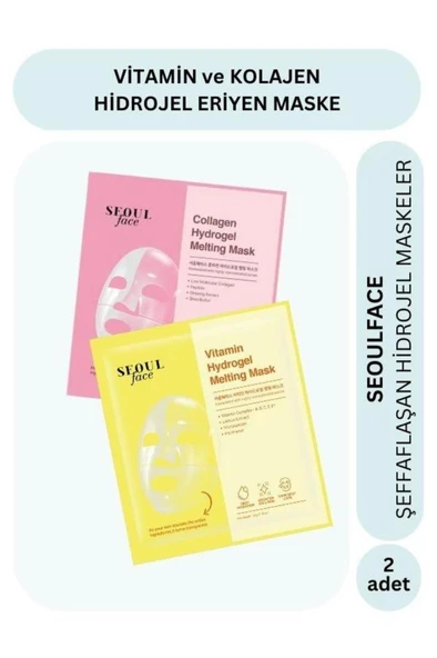 Dermal Vitamin ve Kolajen Özlü Hydrojel Şeffaflaşan Eriyen Maske 34g 2 Adet ürün görseli 1