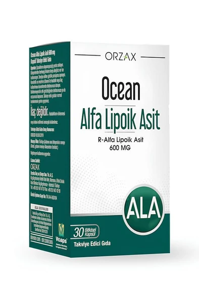 Ocean Alfa Lipoik Asit 600 mg 30 Kapsül ürün görseli 1