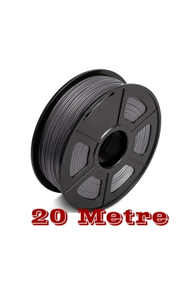 PLA 20 Metre Koyu Gri Filament ürün görseli 1