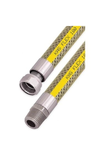 Ocak Flexi Örgülü Doğalgaz Bağlantı Flexi 1/2 150 Cm ürün görseli 1