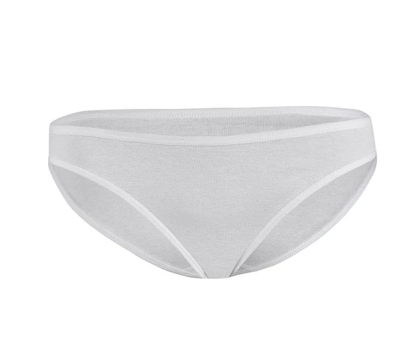 6 Adet Yıldız Bayan Ribana Bikini Külot Slip Beyaz 2122 ürün görseli 1