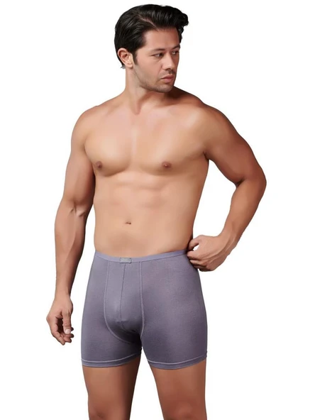 Gümüş Erkek Bambu İnce Bel Elastan Boxer 8007 - Resim 5