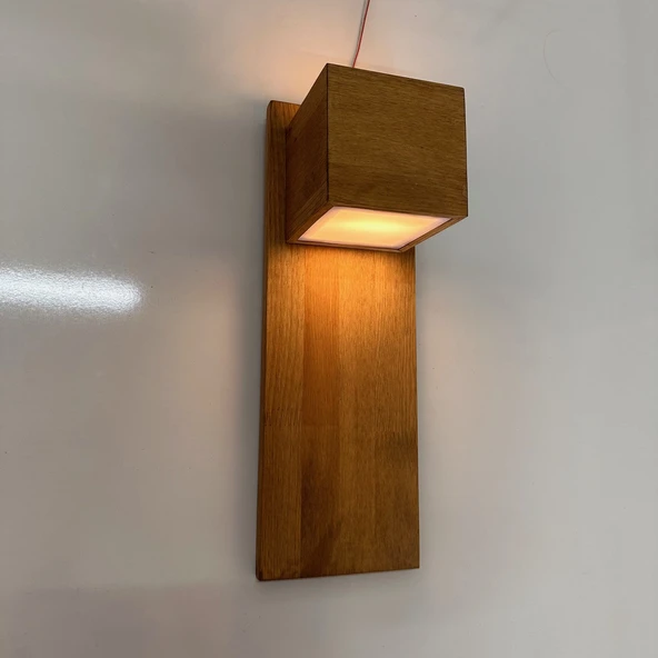 Duvar Tipi 2 Yöne Işıklı Modern Ahşap Aplik ürün görseli 1