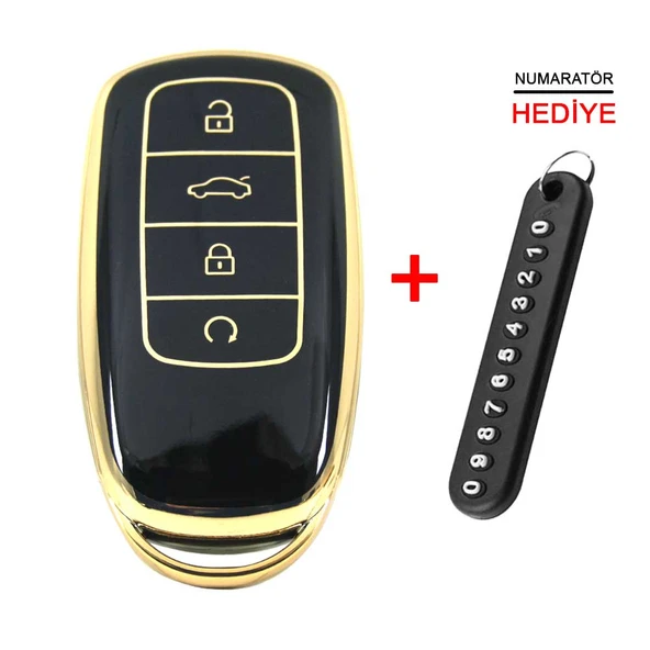 Babikamium Chery Tiggo 8 Pro Omoda 5 Tiggo 7 Avantgarde Siyah Kumanda Kılıfı  Oto Anahtarlık ürün görseli 1