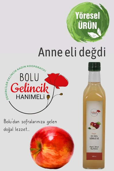 Bolu Gelincik Hanımeli Elma Sirkesi 500gr ürün görseli 1