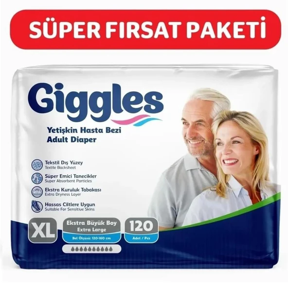Giggles Emici Külot Ekstra Büyük Boy XL 30'lu 4 Adet Hasta Bezi ürün görseli 1