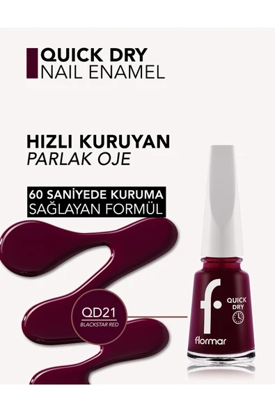 Quick Dry Hızlı Kuruyan İnce Yapılı & Parlak Bitişli Oje - Resim 3