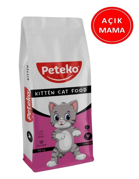 Peteko Kitten Tavuklu Yavru Kedi Maması 1 Kg AÇIK ürün görseli 1