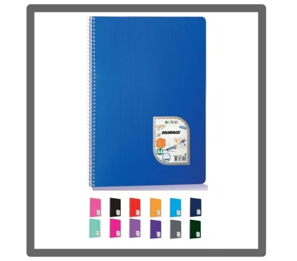 Colormaxi 96 Yaprak Kareli A4 Defter Pp Spiralli - 3 adet ürün görseli 1