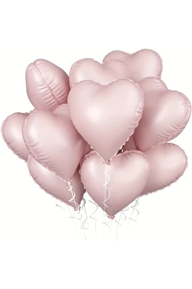 Beysüs Soft Pembe Retro Kalp Folyo Balon 18 inç 5 Adet ürün görseli 1