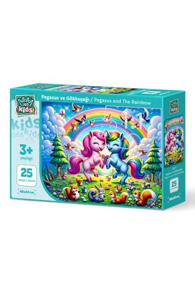Art Puzzle Art Çocuk Pegasus Ve Gökkuşağı 25 Parça Puzzle ürün görseli 1