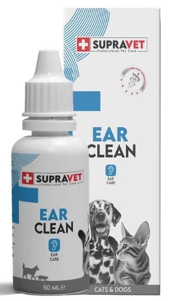 Supravet Ear Clean Kedi Köpek Kulak Temizleme Solüsyonu 50 ml ürün görseli 1