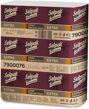 Selpak Professional Extra Z-Katlı Dispenser Havlu 12 x 200 yaprak ürün görseli 1