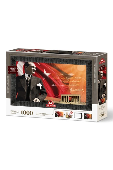 Art Puzzle Atatürk Ve Anıtkabir 1000 Parça Çerçeveli Puzzle ürün görseli 1