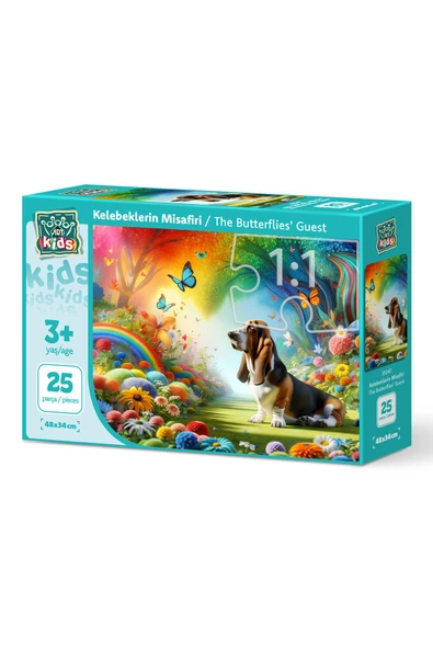 Art Puzzle Art Çocuk Kelebeklerin Misafiri 25 Parça Puzzle ürün görseli 1