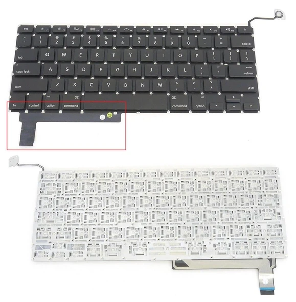 Apple MacBook Pro A1286 (2009 2010 2011 2012 Yılı) Notebook Klavyesi US (K.Enter) / KL0598XKE ürün görseli 1