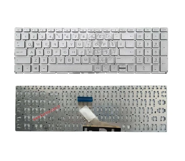 Hp 15-dy2005ds, 15-dy2005tg, 15-dy2006ca Uyumlu Notebook Klavyesi (Silver, Gri TR) ürün görseli 1