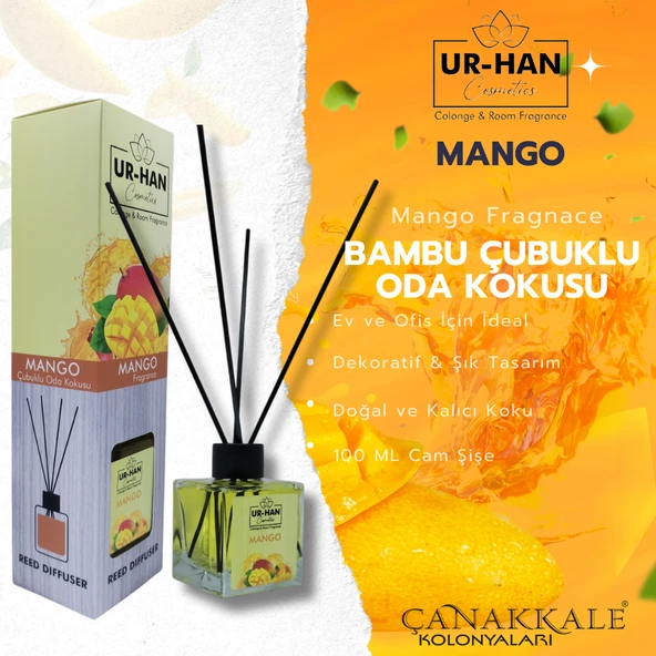 MANGO Bambu Çubuklu Oda Kokusu 100 ML Cam Şişe ürün görseli 1