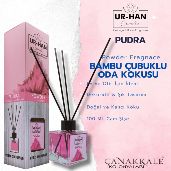 PUDRA Bambu Çubuklu Oda Kokusu 100 ML Cam Şişe ürün görseli 1