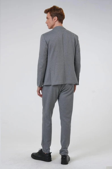 Slimfit Düz Takım Elbise - Resim 4