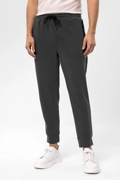 Slim Kalıp Düz Jogger Pantolon - Resim 4