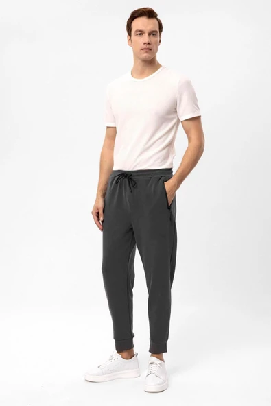 Slim Kalıp Düz Jogger Pantolon - Resim 2