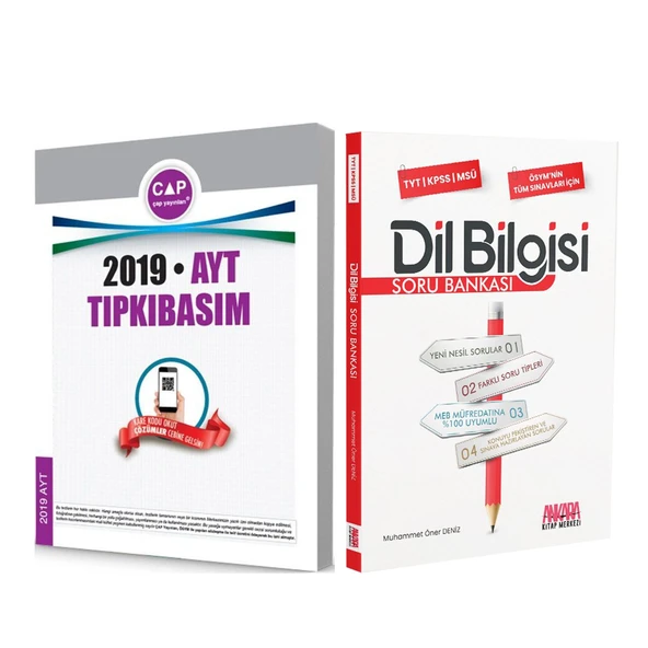 Çap Yayınları 2019 AYT Tıpkı Basım ve AKM Dil Bilgisi Soru Bankası Seti 2 Kitap ürün görseli 1