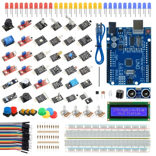RoboThink Robotik Kodlama Seti 161 Pcs Çevre Birimleri Sensör Setli (Arduino Temelli - Kutulu ve Yapay Zeka Destekli) ürün görseli 1