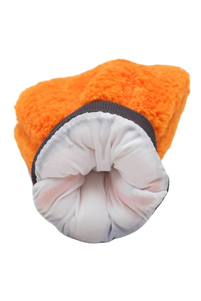 AutoFresh Welsoft Oto Yıkama Eldiveni Astarlı Araç Temizleme Mikrofiber Araba Cila Eldiveni Turuncu ürün görseli 1