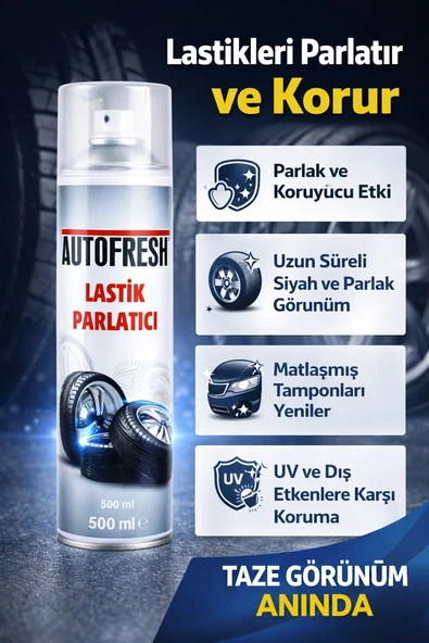 AutoFresh Lastik Parlatıcı Sprey 500 ML Aeresol - Resim 2