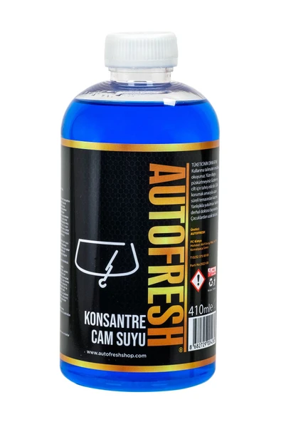 AutoFresh Araç Konsantre Oto Cam Suyu Araba Silecek Ve Cam Silme Suyu Sünger Hediyeli 410 ml ürün görseli 1