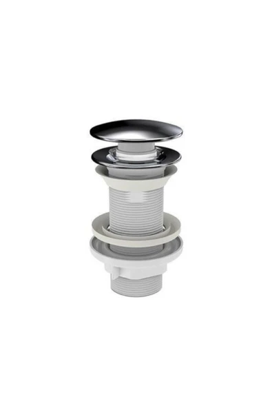 Taşmasız Aç Kapa Körüklü Lavabo Sifonu Metal Krom 220039 ürün görseli 1