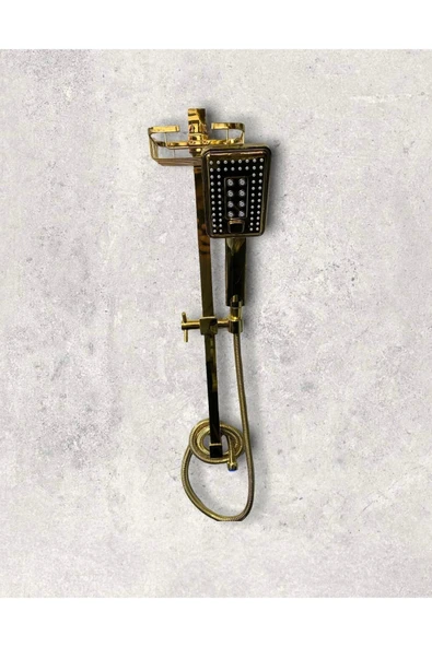 Parlak Gold Altın Premium Duş Seti Altın Duş Başlığı Altın Duş Seti Gold Banyo Seti ürün görseli 1