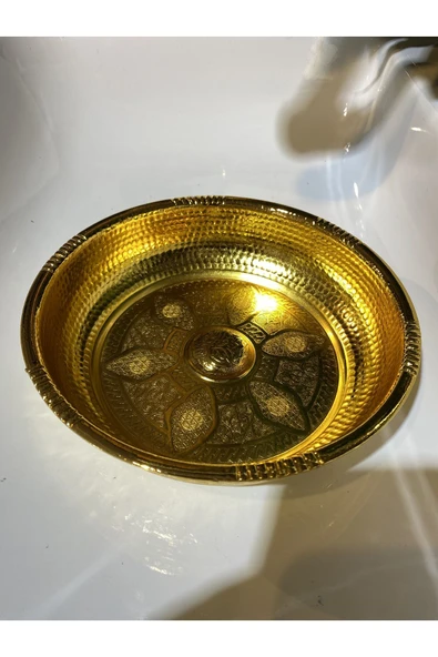 Altın Hamam Tası Komple Pirinç Ağır Tas Paslanmaz Kurna Tası Kurna Musluğu Gold Renk ürün görseli 1
