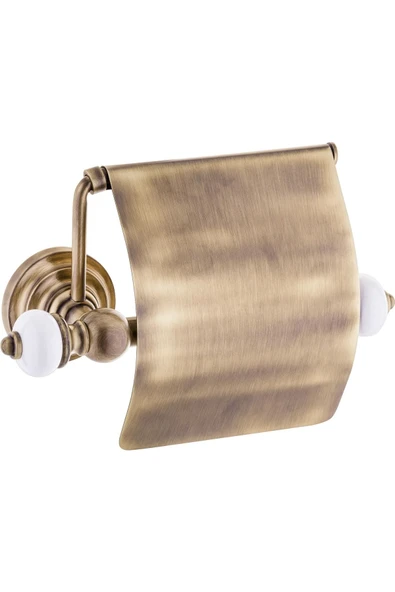 Antik Gold Tuvalet Kağıtlığı Premium Vintage Kağıtlık Komple Pirinç Malzeme Eskitme Kağıtlık ürün görseli 1